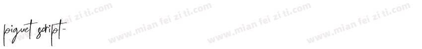 piguet script字体转换